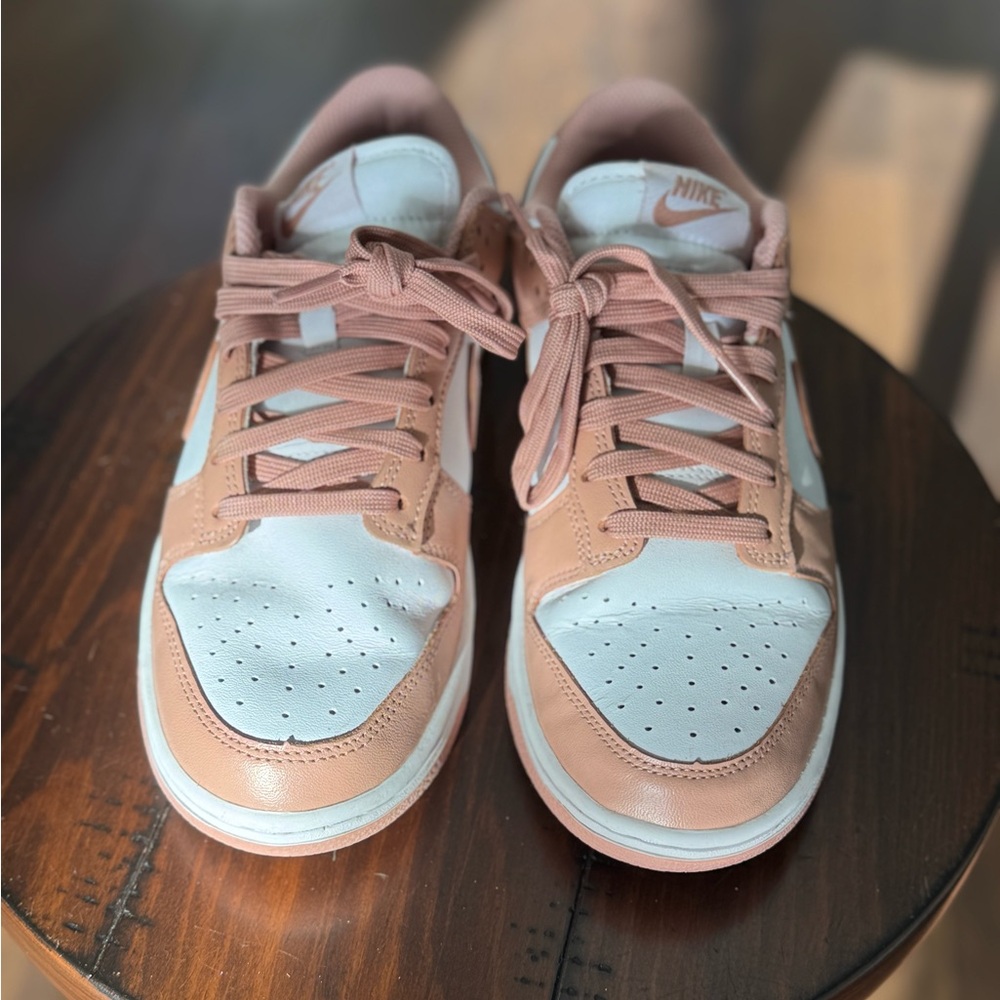 Nike Dunks Women's Pink and White Sneakers - Picture 3 of 6